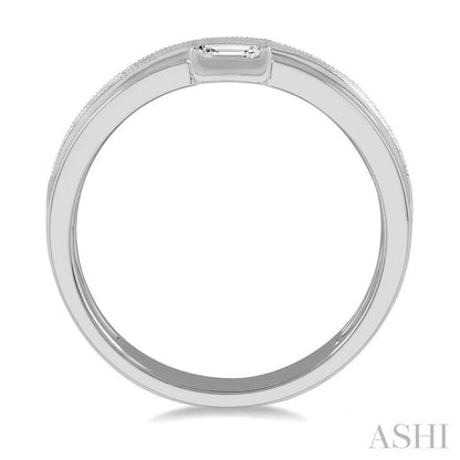 Double Row East-West Baguette Diamond Fashion Ring