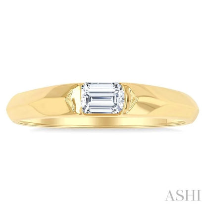 Emerald Shape East-West Diamond Ring