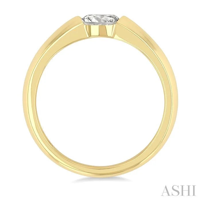 Oval Shape East-West Diamond Ring