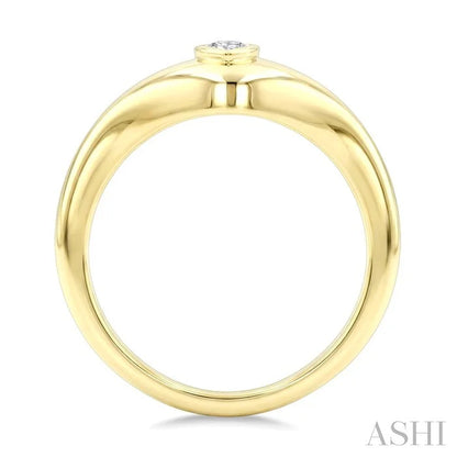 Golden Glow Marquise Shape Diamond Fashion Signet Ring