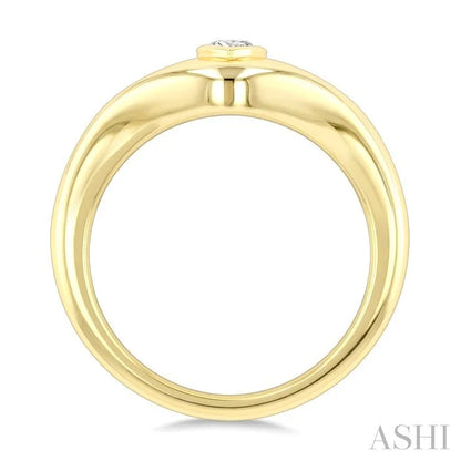 Golden Glow Pear Shape Diamond Fashion Signet Ring