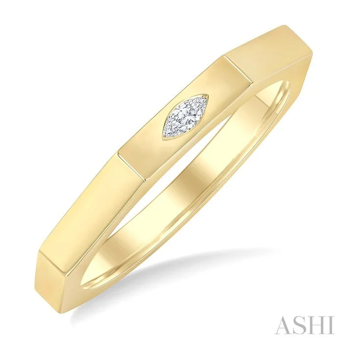 Marquise Shape Diamond Signet Ring