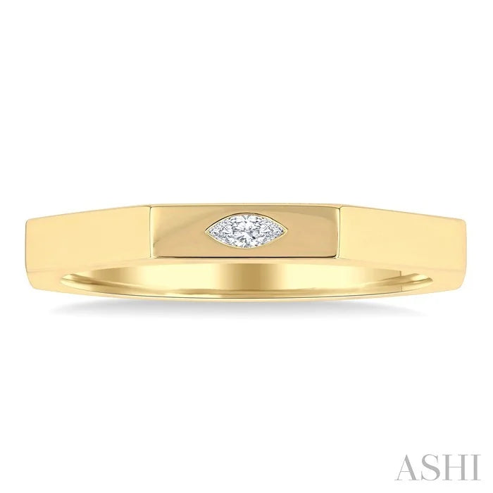 Marquise Shape Diamond Signet Ring