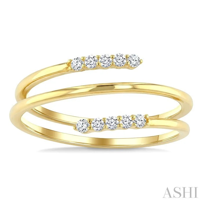Spring Coil Diamond Fashion Ring