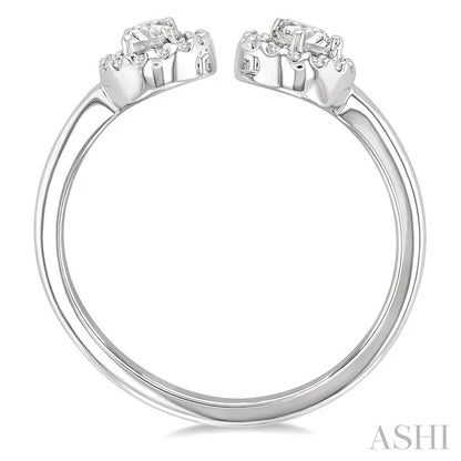 Toi Et Moi Halo Diamond Fashion Open Ring