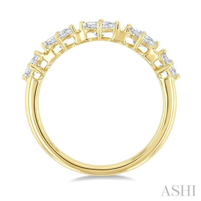 Princess Shape 5 Stone Half Eternity Diamond Fashion Band
