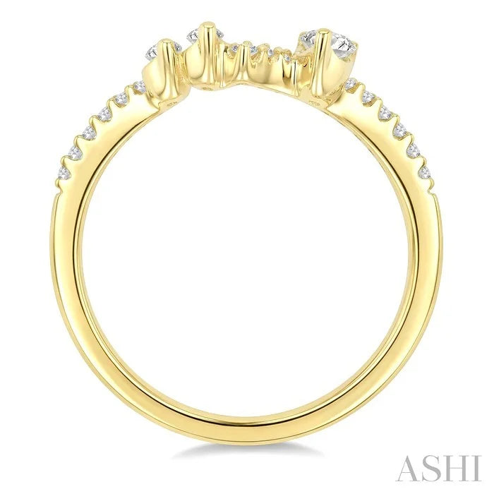 Mixed Shape Chevron Diamond Ring