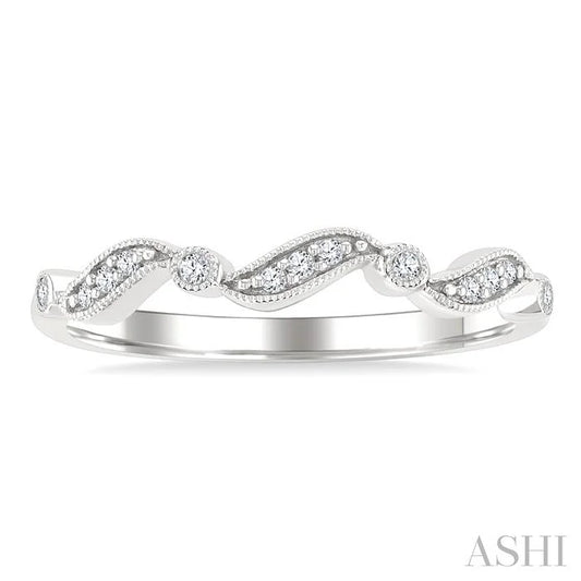 Wave Diamond Stackable Band