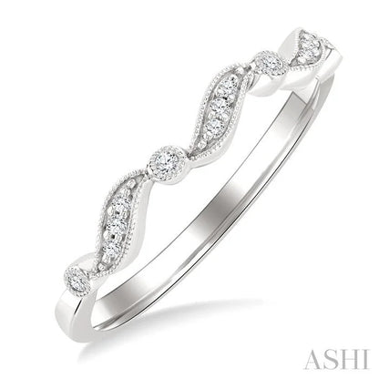 Wave Diamond Stackable Band