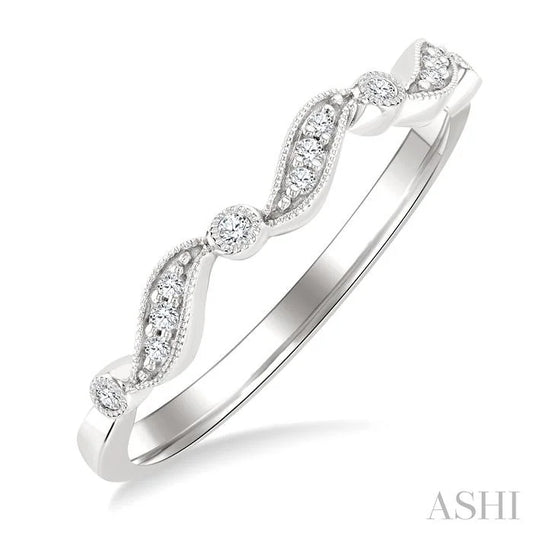 Wave Diamond Stackable Band