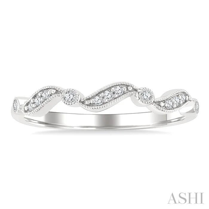 Wave Diamond Stackable Band