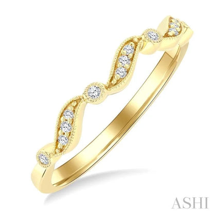 Wave Diamond Stackable Band