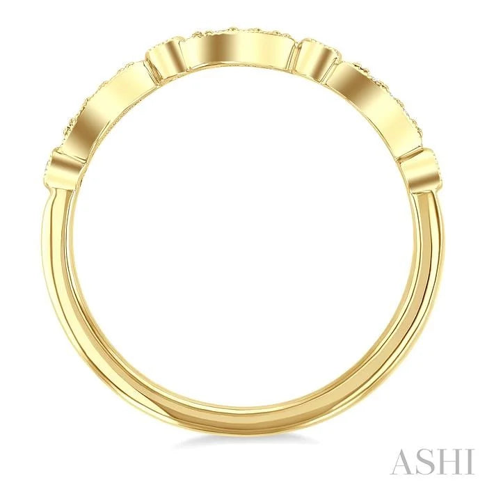 Wave Diamond Stackable Band