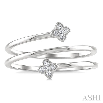 Clover Coil Diamond Fashion Ring