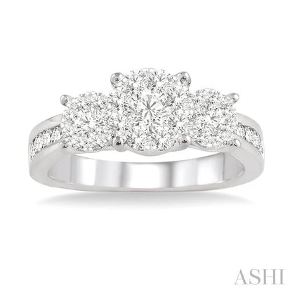 Round Shape Past Present & Future Lovebright Essential Diamond Ring