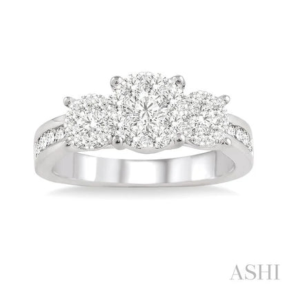 Round Shape Past Present & Future Lovebright Essential Diamond Ring
