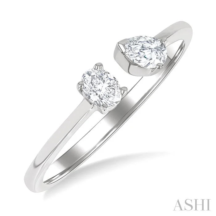 Toi Et Moi Diamond Fashion Open Ring