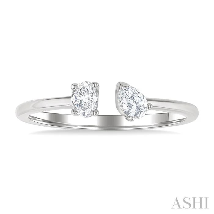 Toi Et Moi Diamond Fashion Open Ring