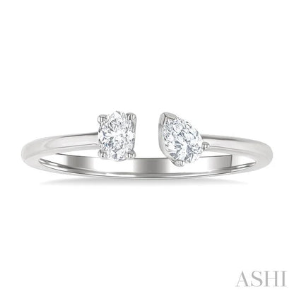 Toi Et Moi Diamond Fashion Open Ring