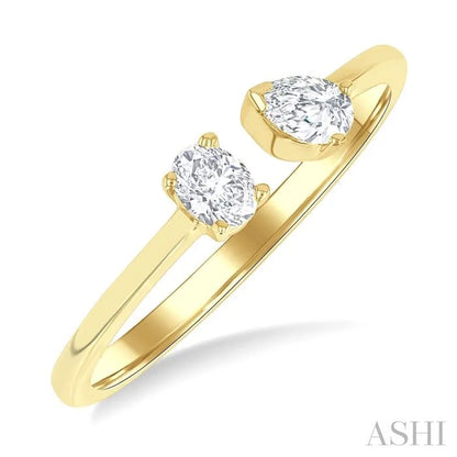 Toi Et Moi Diamond Fashion Open Ring