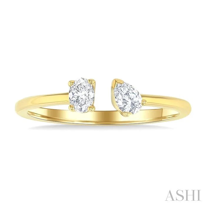 Toi Et Moi Diamond Fashion Open Ring