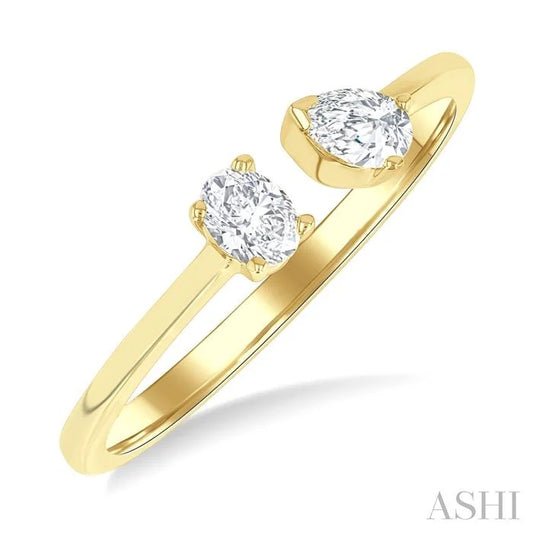 Toi Et Moi Diamond Fashion Open Ring