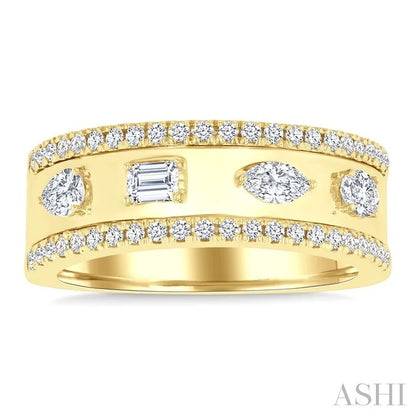 Bold Mixed Shape Diamond Fashion Band