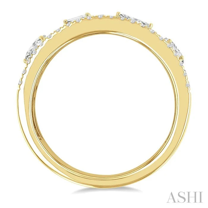 Bold Mixed Shape Diamond Fashion Band