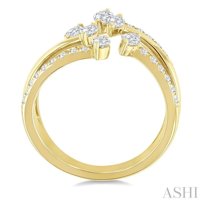 Marquise Shape Diamond Fashion Open Ring