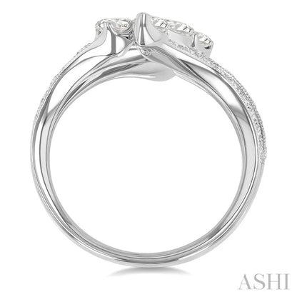 Mixed Shape Diamond Fashion Open Ring