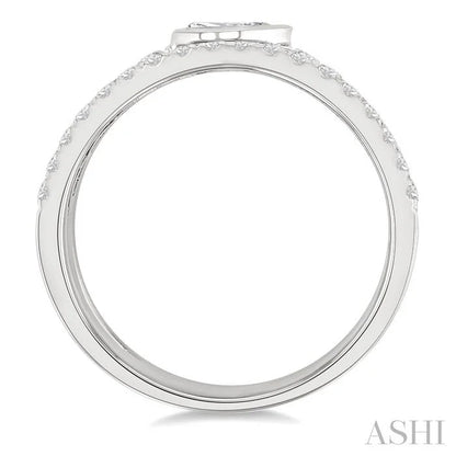 Pear Shape Bezel Diamond Fashion Open Ring