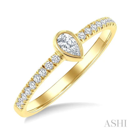 Luna Bezel Pear Shape Diamond Fashion Ring