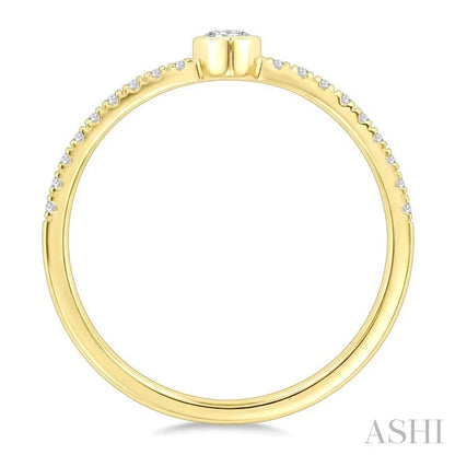 Luna Bezel Pear Shape Diamond Fashion Ring