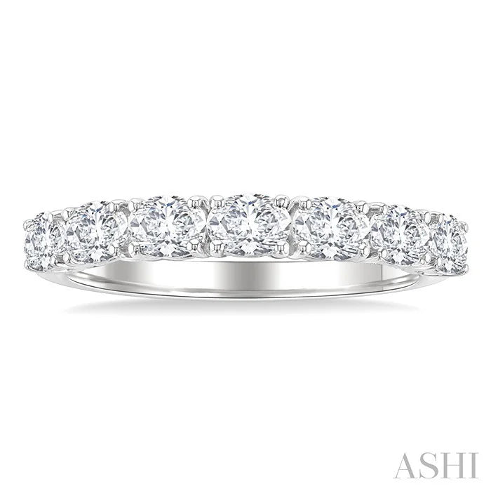 Oval Shape East-West Diamond Fashion Band