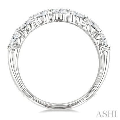 Oval Shape East-West Diamond Fashion Band