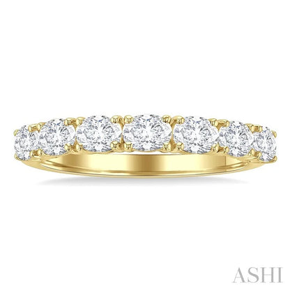 Oval Shape East-West Diamond Fashion Band