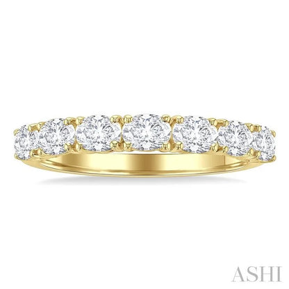Oval Shape East-West Diamond Fashion Band