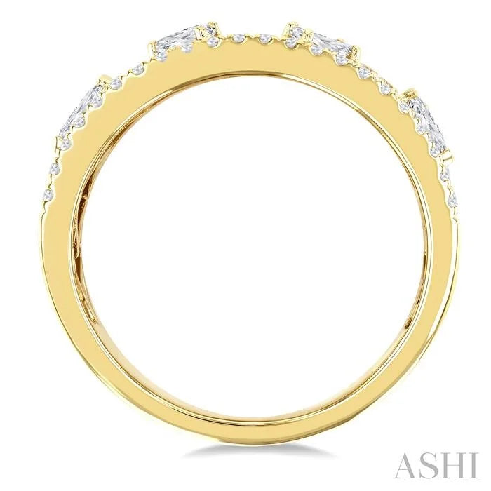 Bold Mixed Shape Diamond Fashion Band