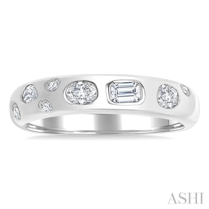 Mixed Shape Bezel Set Diamond Fashion Band