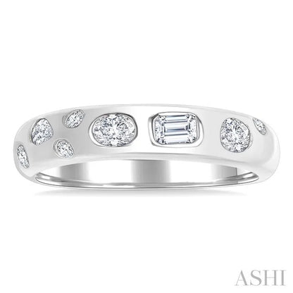 Mixed Shape Bezel Set Diamond Fashion Band
