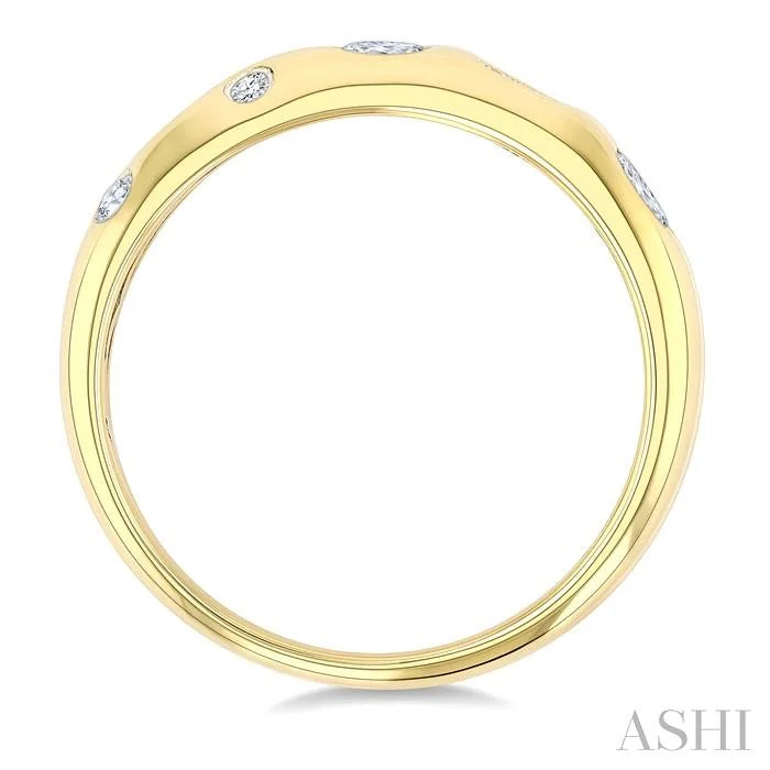 Mixed Shape Bezel Set Diamond Fashion Band