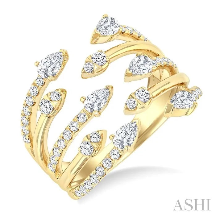 Diamond Fashion Open Ring