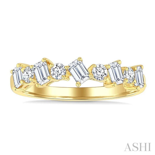Emerald Shape Diamond Fashion Band