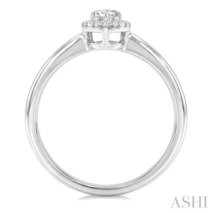 Heart Shape Halo Diamond Fashion Ring