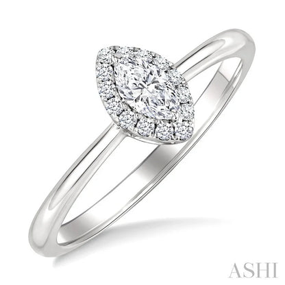 Marquise Shape Halo Diamond Fashion Ring