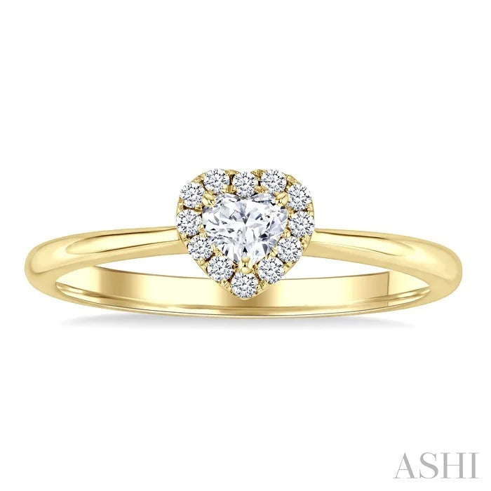 Heart Shape Halo Diamond Fashion Ring