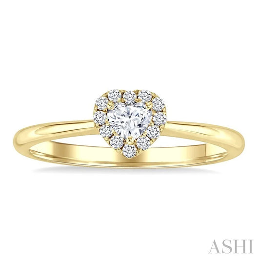 Heart Shape Halo Diamond Fashion Ring