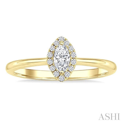 Marquise Shape Halo Diamond Fashion Ring