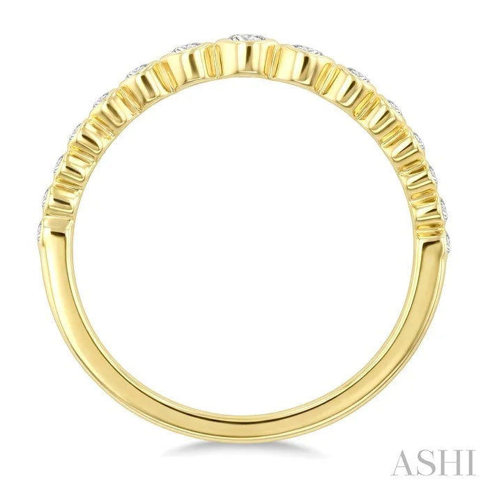 Wave Bezel Diamond Fashion Ring