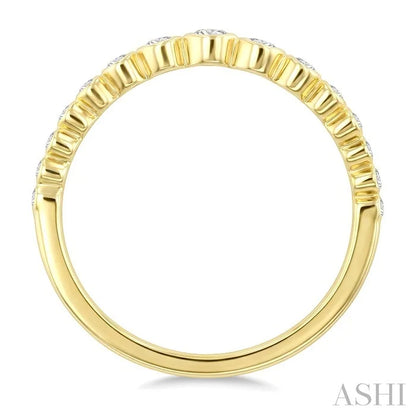 Wave Bezel Diamond Fashion Ring
